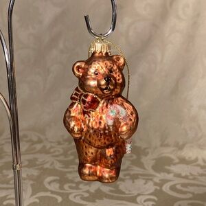 Charming Copper Bear Holiday Ornament